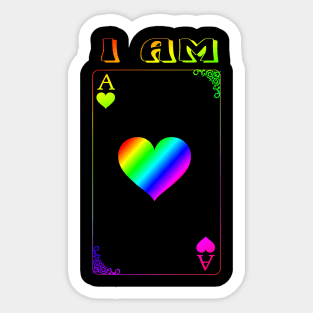 LGBTQ I Am Ace of Hearts Sticker